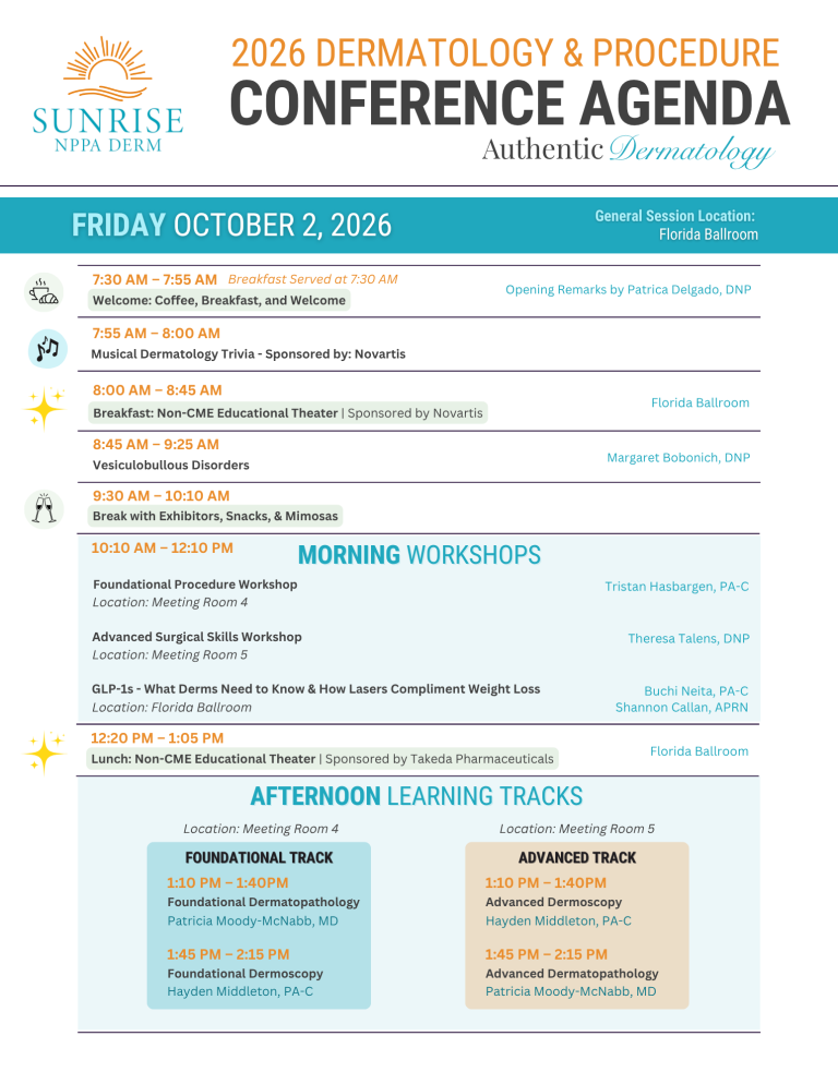Agenda for Friday October 2, 2026